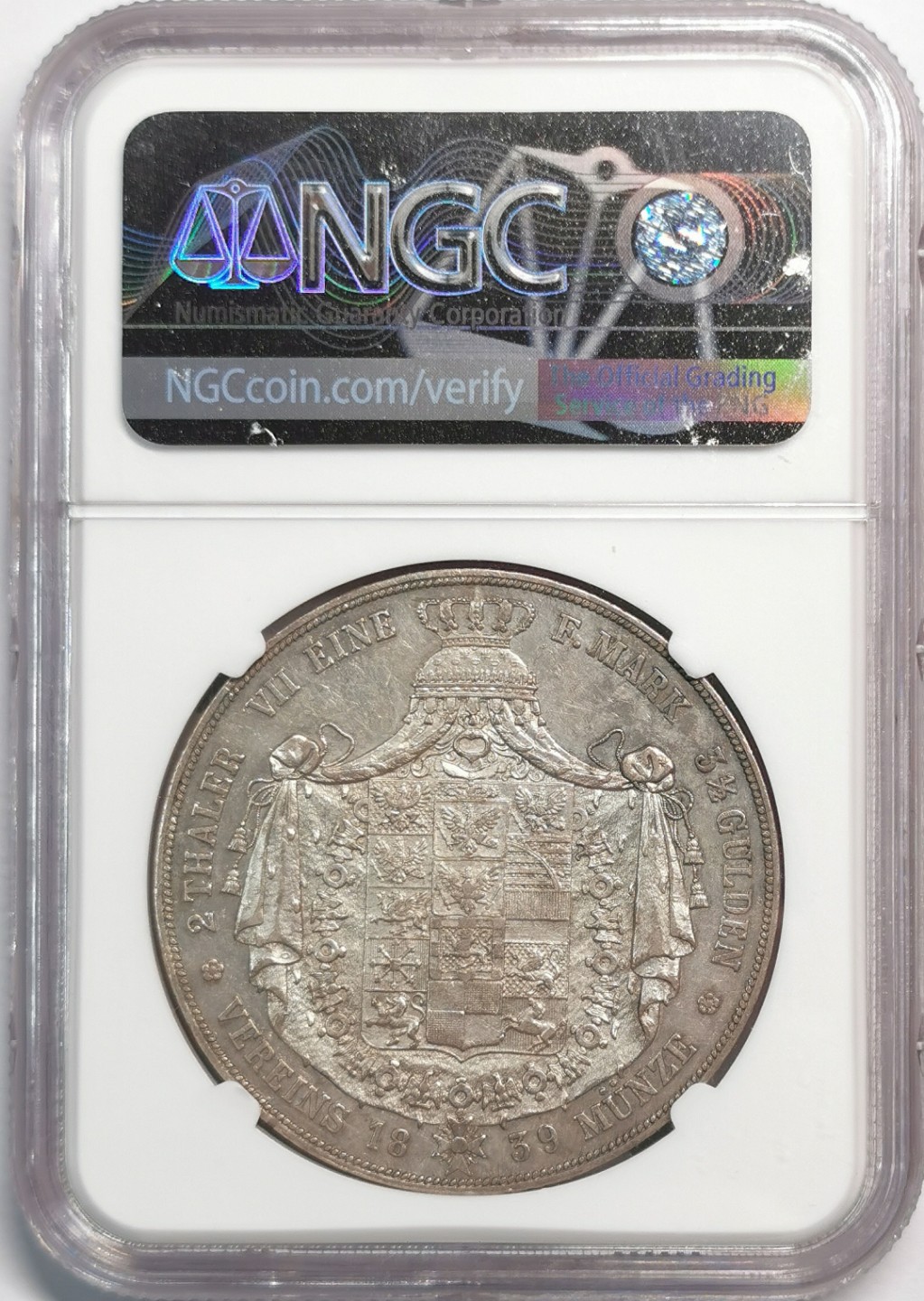 凡希社世界钱币微拍第二百零四期 1839普鲁士双泰勒大银NGC-AU53