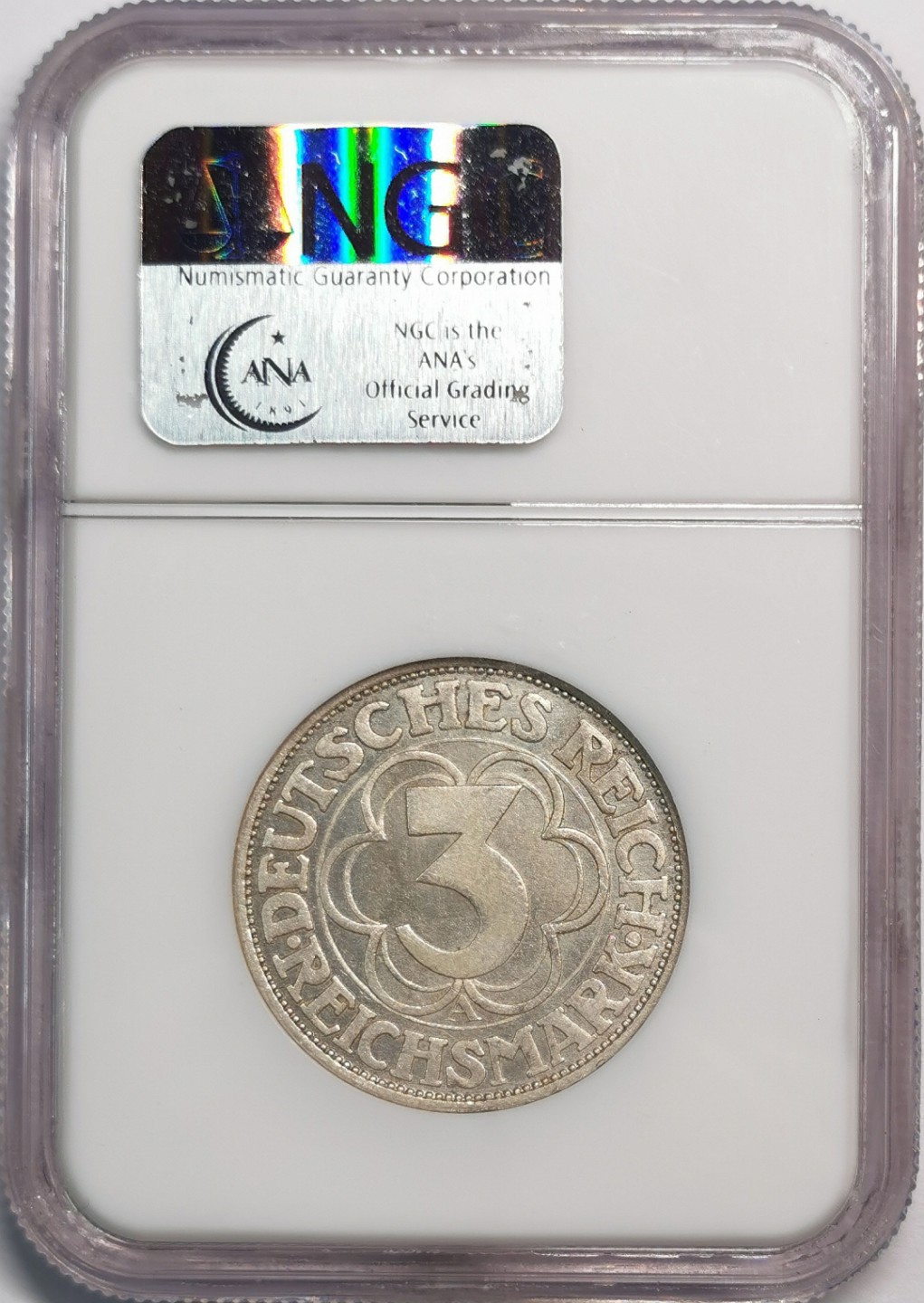 凡希社世界钱币微拍第二百零四期 1927A魏玛诺德豪森纪念3马克银币NGC-MS64
