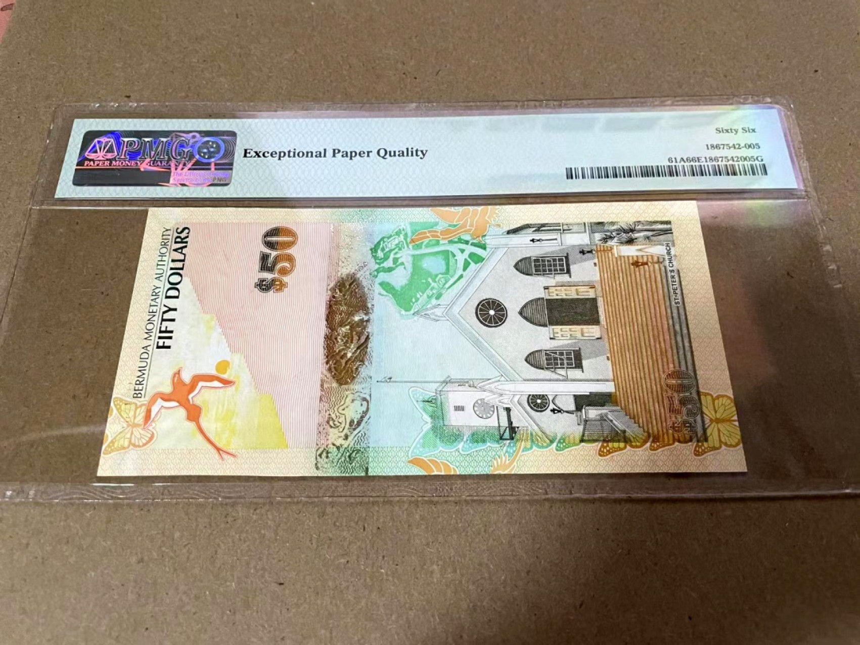 新纪元！【Blue Auction】✨世界纸币精拍第201期【精】   【A1冠无47】百慕大 2009年50元 PMG66EPQ