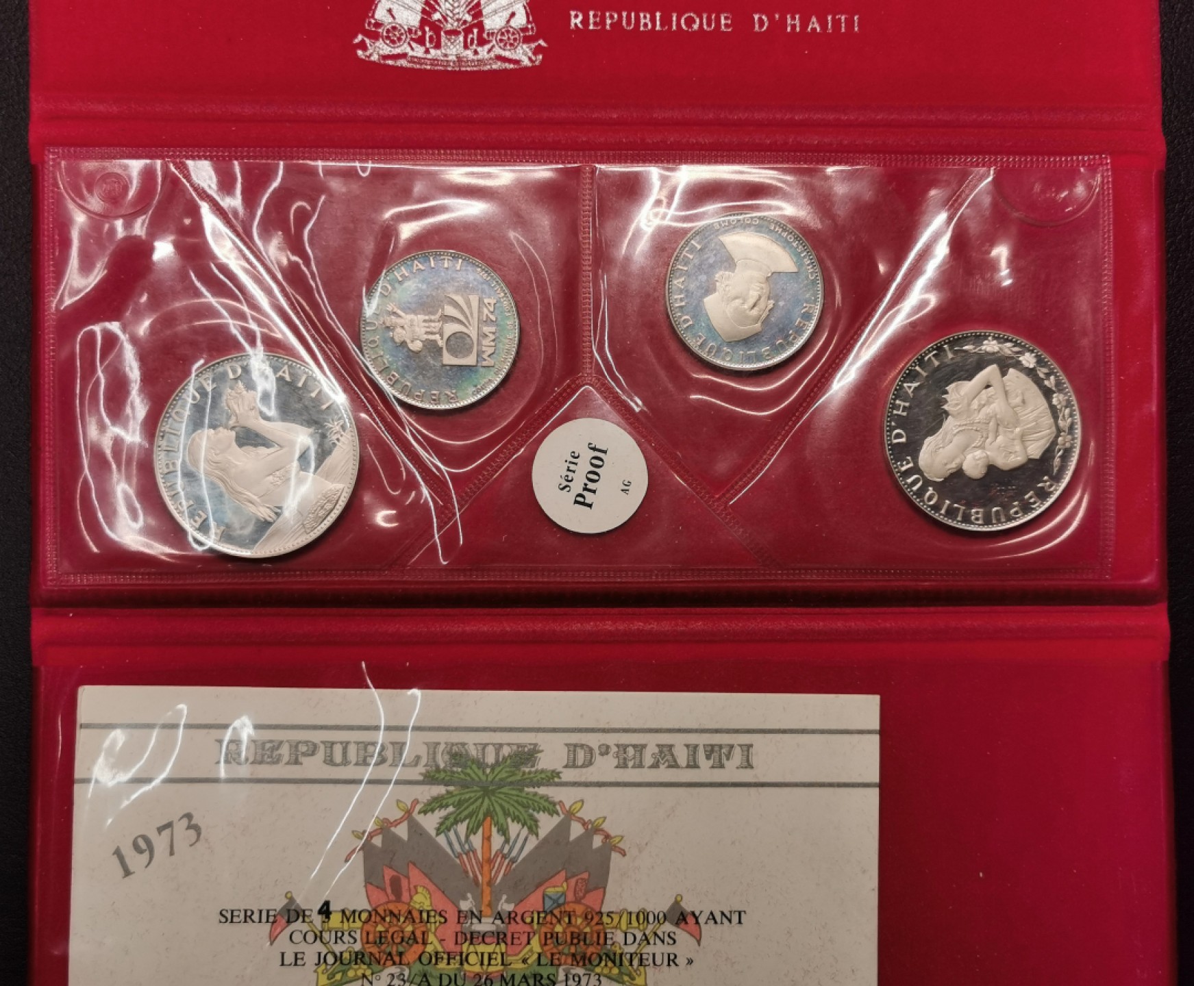 凡希社世界钱币微拍第二百零四期 1973海地PS大钱包 自然氧化品相极佳！