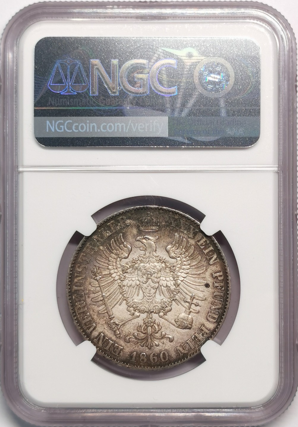 凡希社世界钱币微拍第二百零四期 1860普鲁士泰勒NGC-UNCD