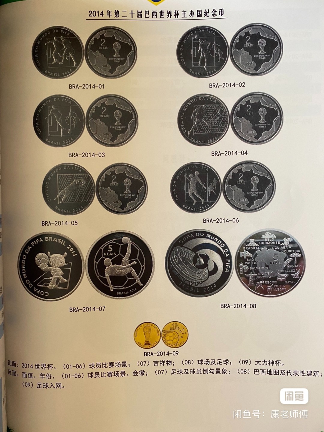 2014年巴西世界杯纪念币套装礼盒