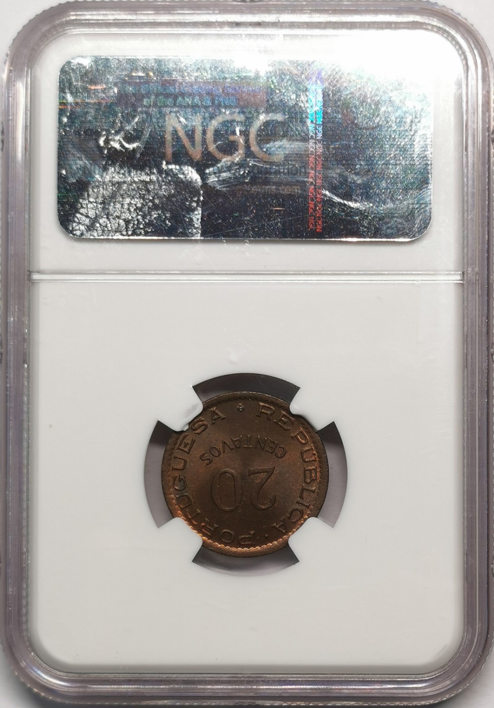 凡希社世界钱币微拍第二百零四期 1948葡属安哥拉20分NGC-MS64