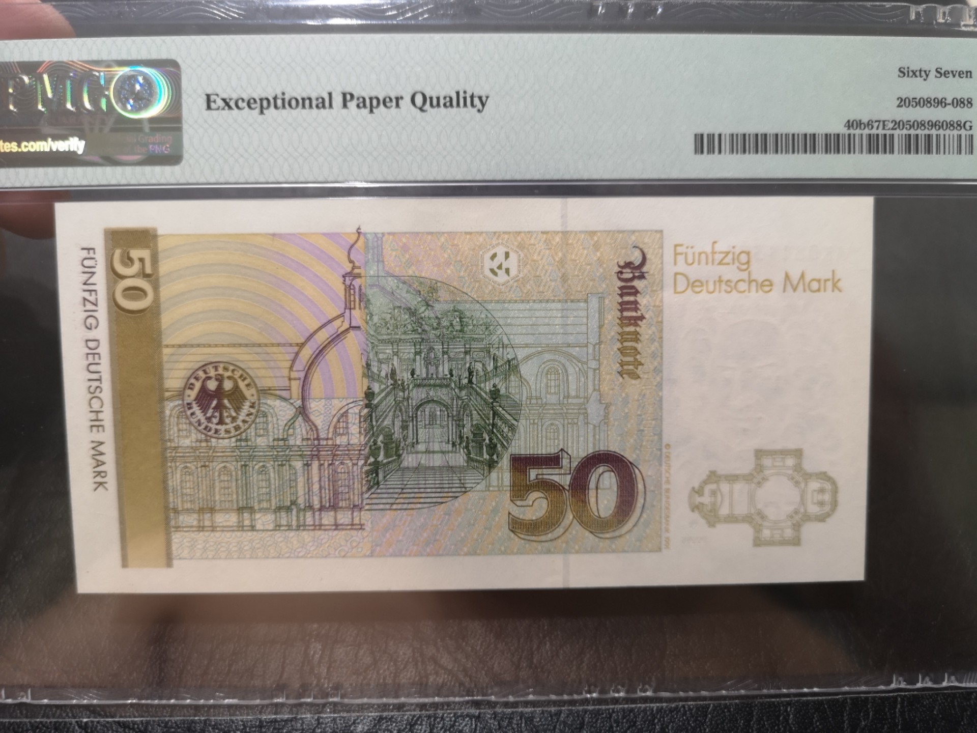 《外钞收藏家》第一百八十七期（本期71件） 1991年德国50马克 PMG67