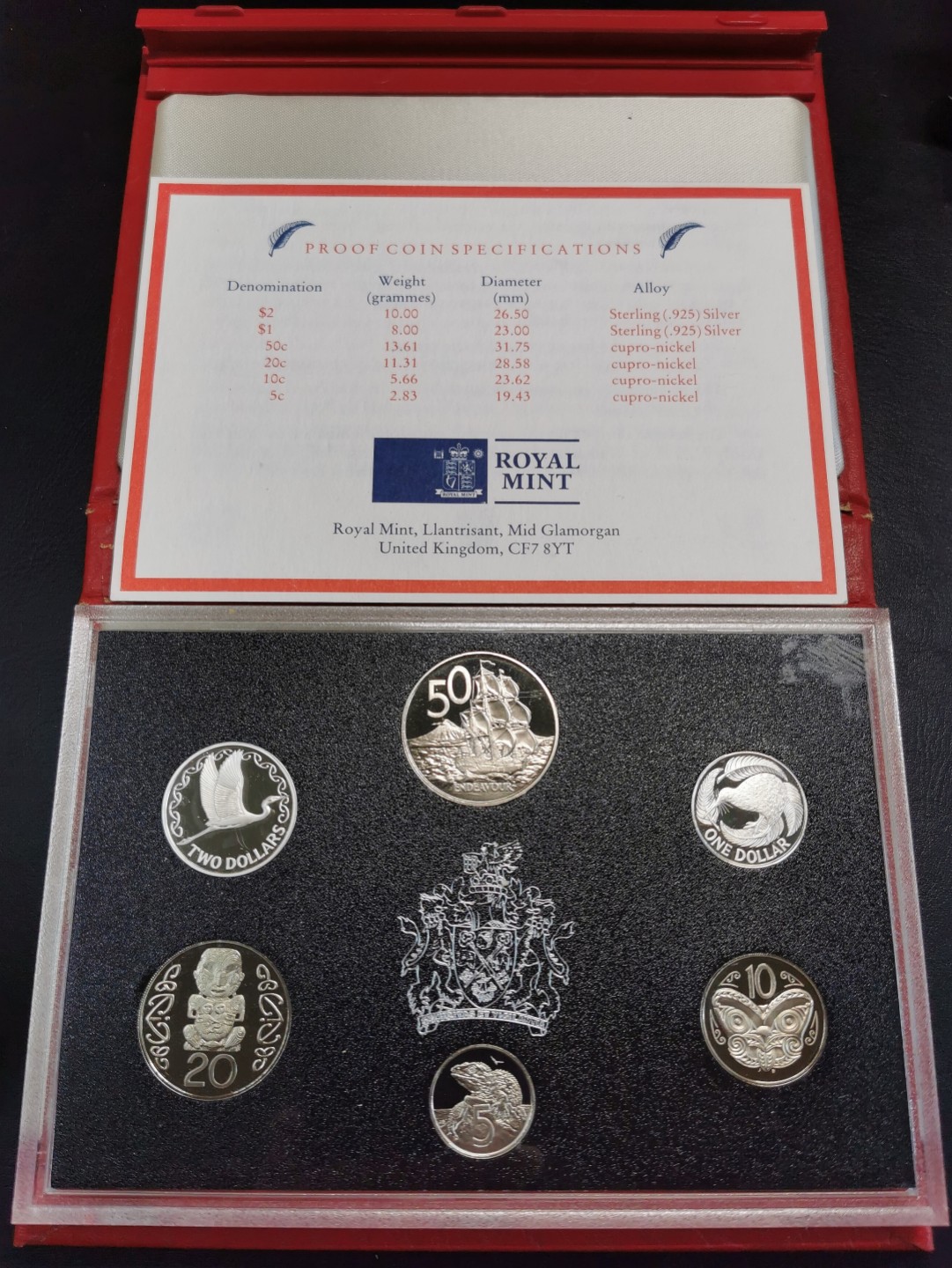 凡希社世界钱币微拍第二百零四期 1990新西兰PS带两银 原装全品！