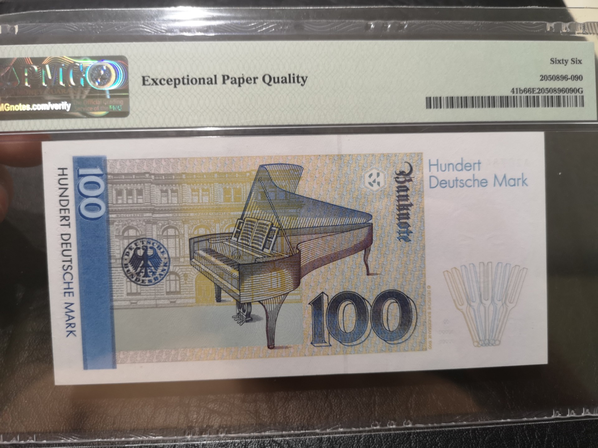 《外钞收藏家》第一百八十七期（本期71件） 1991年德国100马克 PMG66