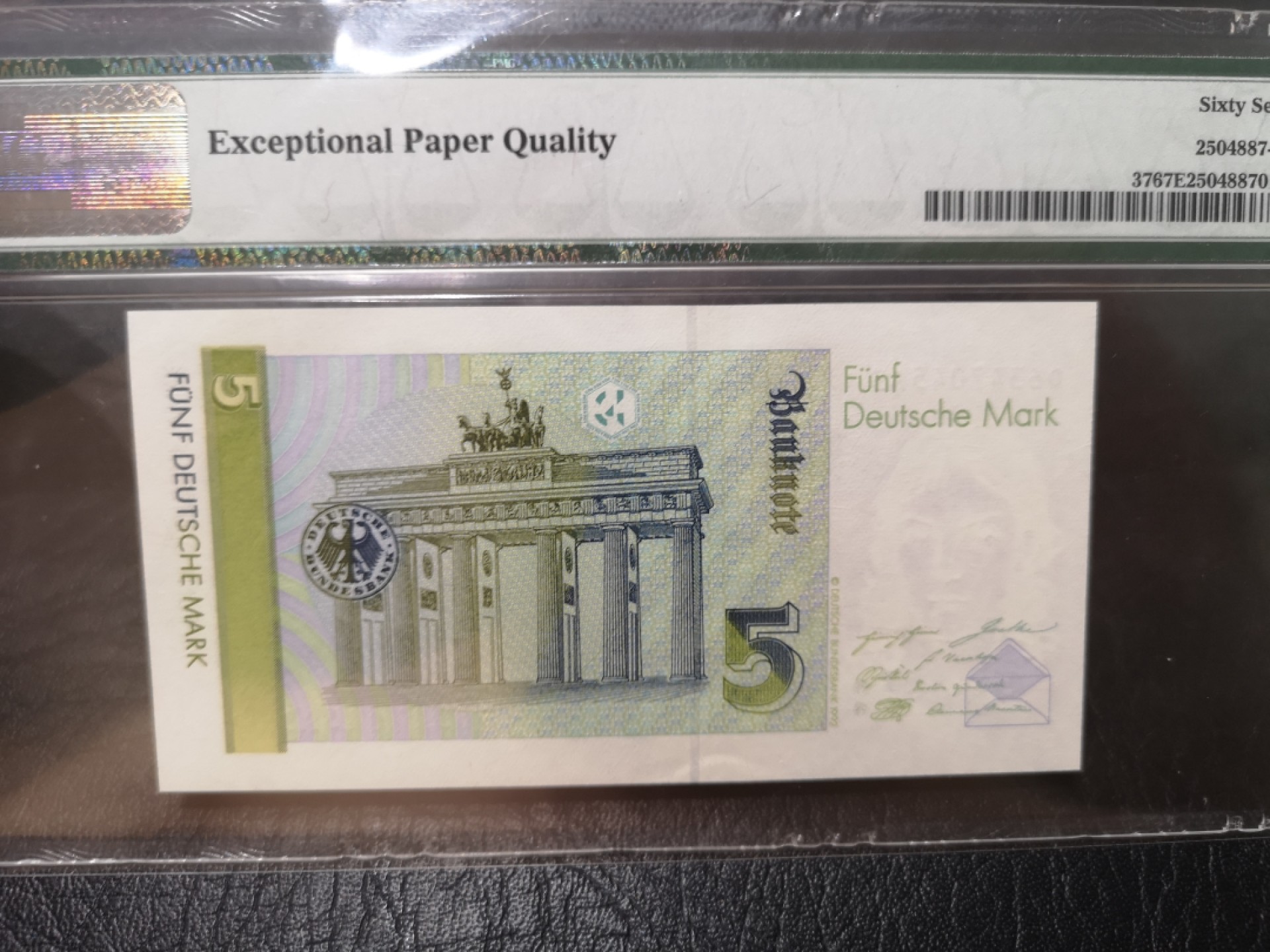 《外钞收藏家》第一百八十七期（本期71件） 1991年德国5马克 PMG67