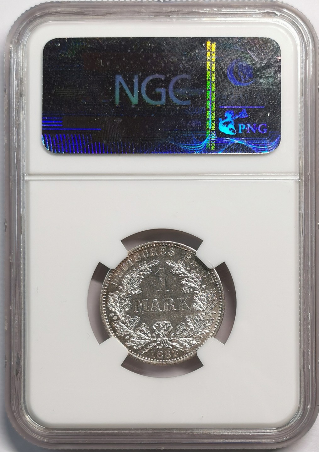 凡希社世界钱币微拍第二百零四期 1882A德国短翅银马克NGC-MS62好年份！