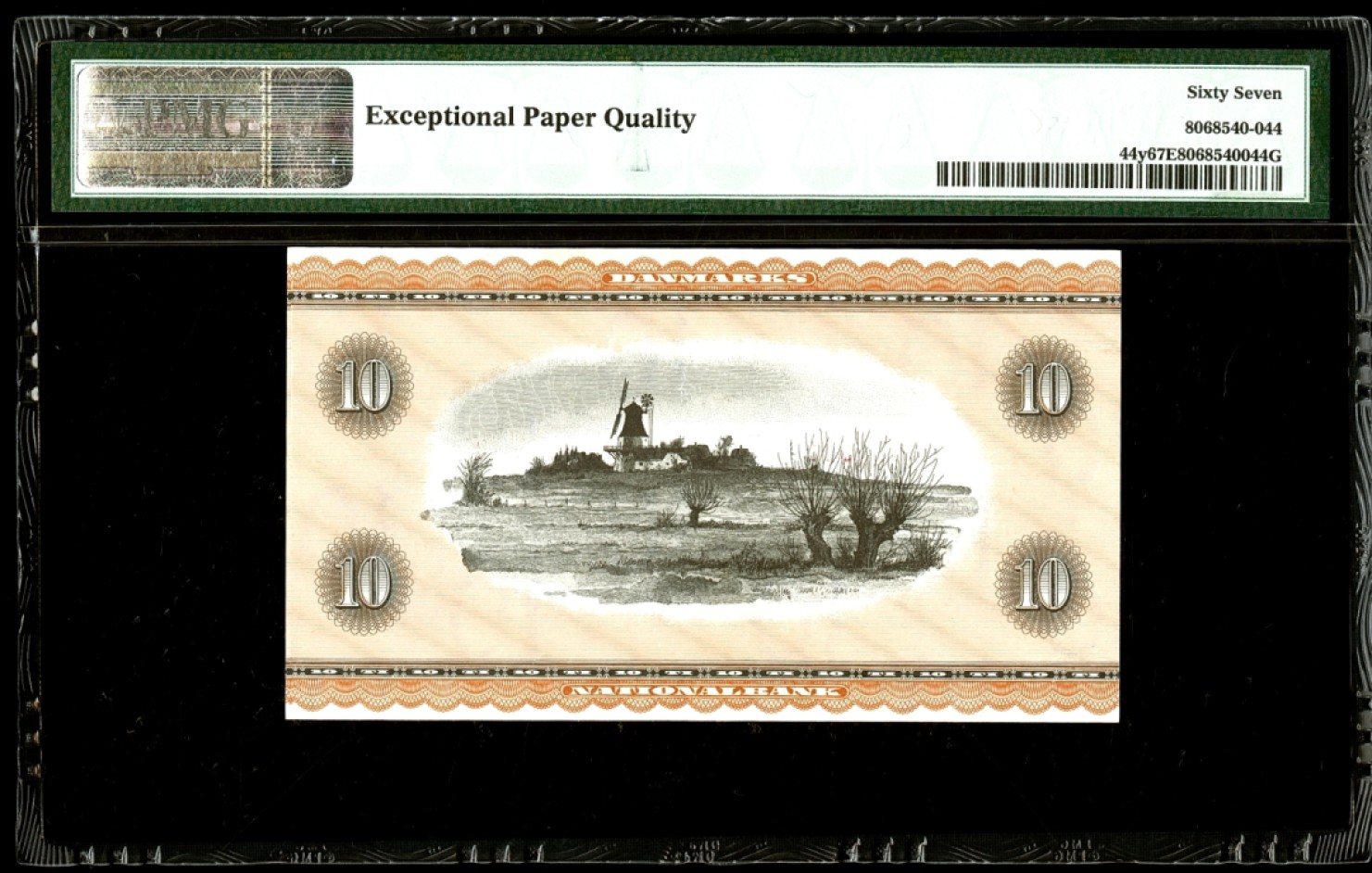 新纪元！【Blue Auction】✨世界纸币精拍第201期【精】   丹麦 1965-67年10克朗 安徒生 PMG67EPQ 高分 