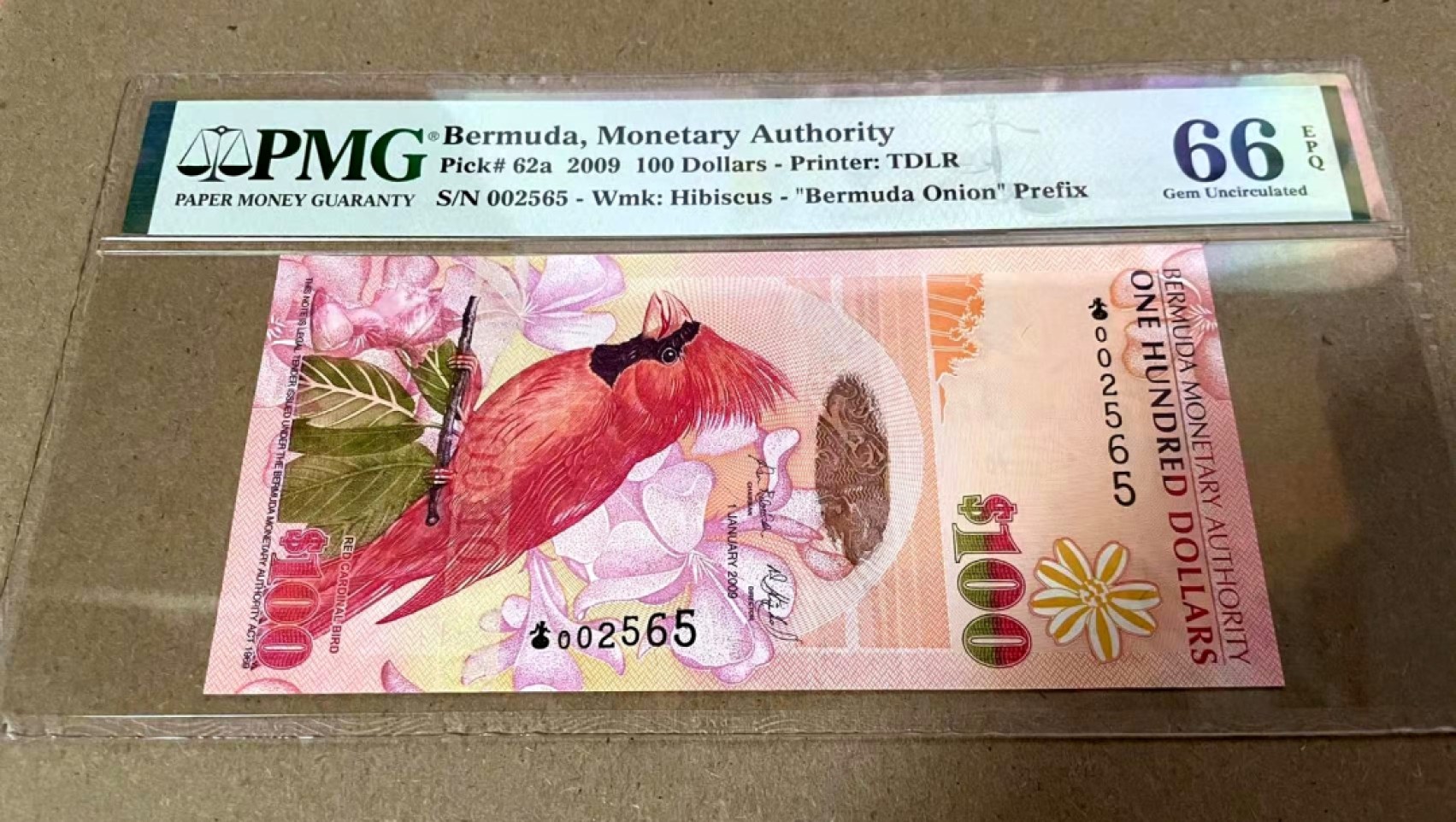 新纪元！【Blue Auction】✨世界纸币精拍第201期【精】   【洋葱冠千位小号2565】百慕大 2009年100元 PMG66EPQ