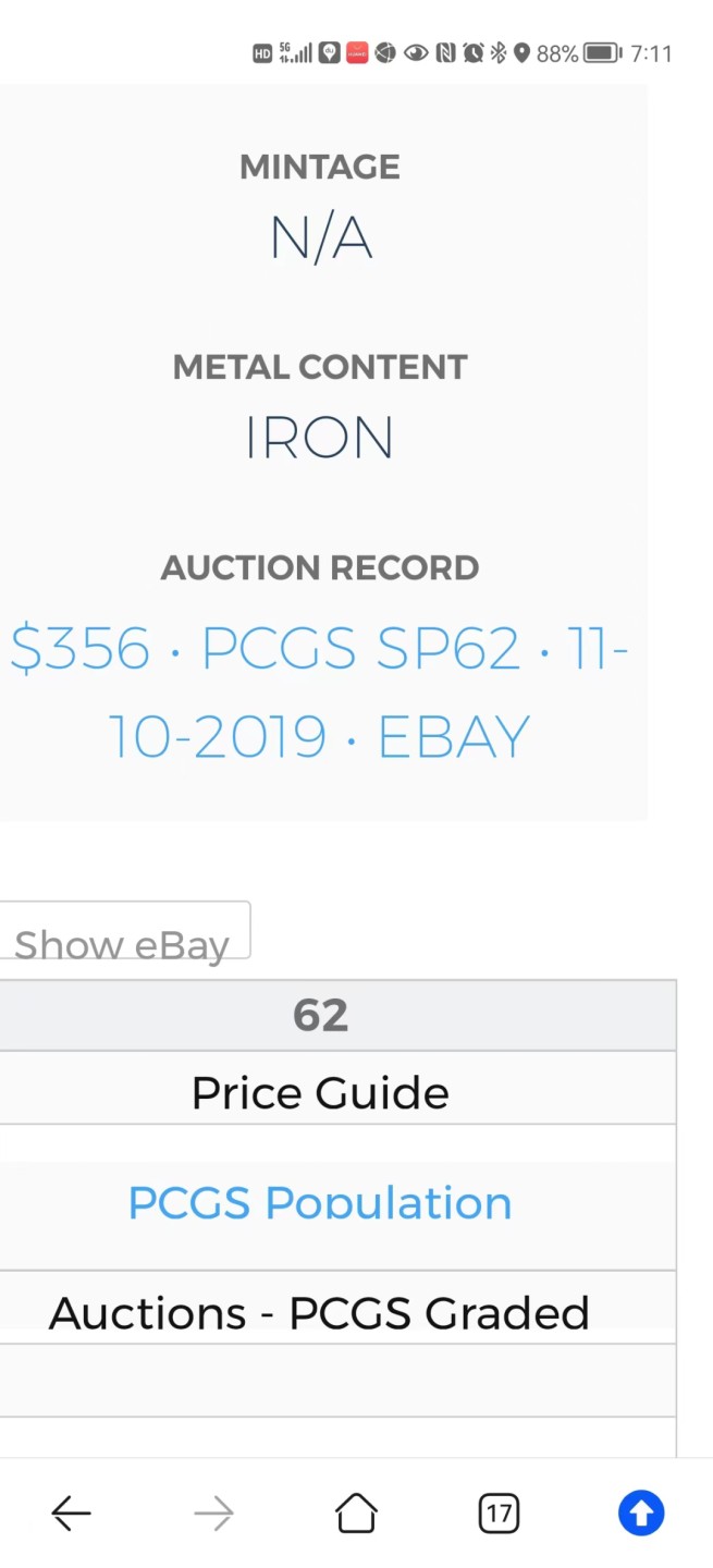 凡希社世界钱币微拍第二百零四期 1936德国格奥尔格大王500周年纪念勋章PCGS-SP62少见品种最高分！