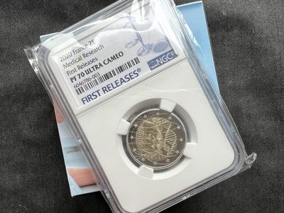 【币观天下】第194期钱币拍卖【周六】 - 【法国】医学研究 2欧元 精制 蓝标ngc70