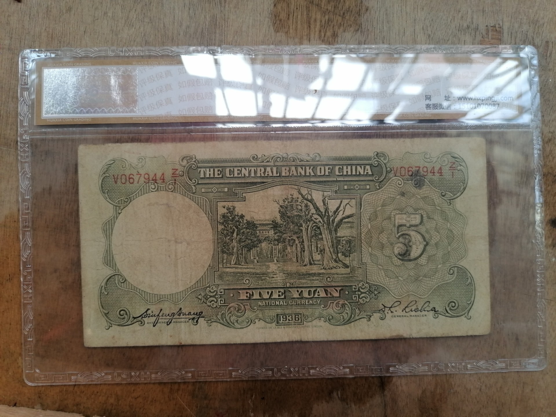 叶子民国纸币现代钱币专场7期 中央银行伍圆