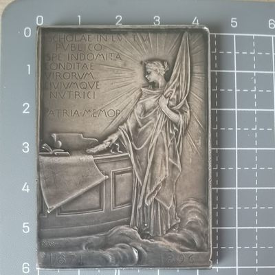 🧊奇货可居🧊 第十六场 法国章牌专场 【Plaque Carré 】 - 埃米尔·布特米纪念镀银铜章 Roty作品