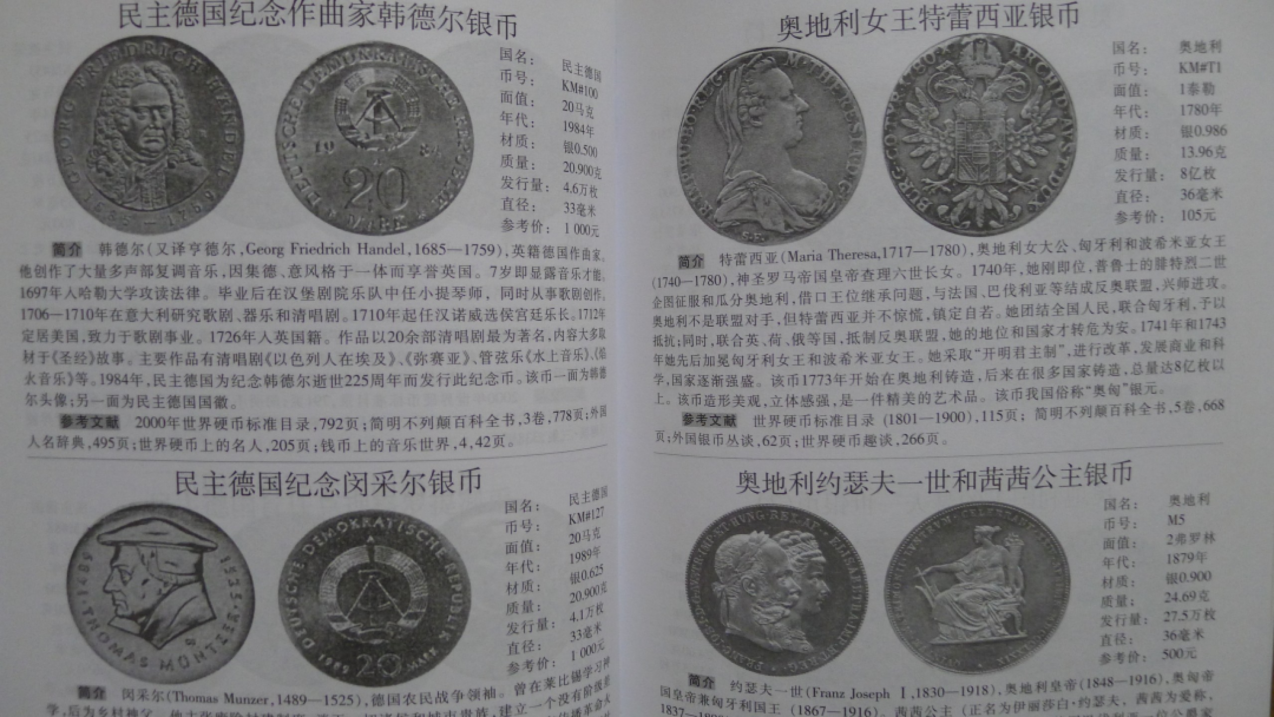 世界钱币章牌书籍专场拍卖第57期 世界人物硬币鉴赏