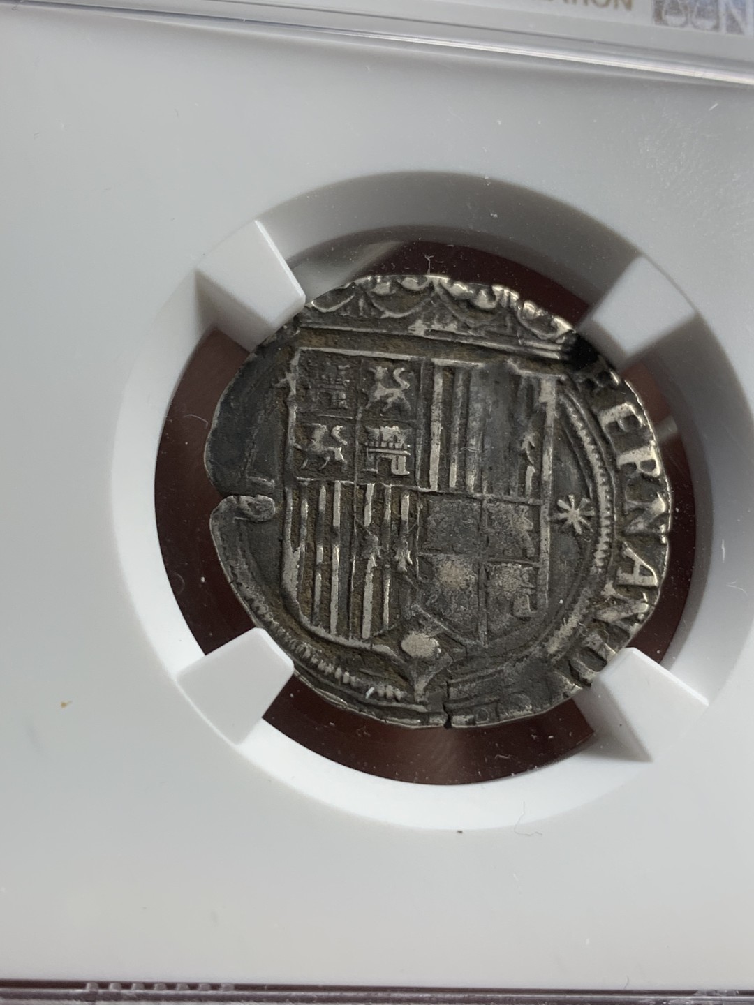 《竞宝斋》第73场-本周日，周一2场连拍（全场不限金额包邮） NGC-VFD西班牙（1474-1504年）费迪兰V和伊莎贝拉 1里尔银币