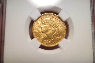 瑞士helvetia金币20法郎 ms62 - 瑞士helvetia金币20法郎 ms62