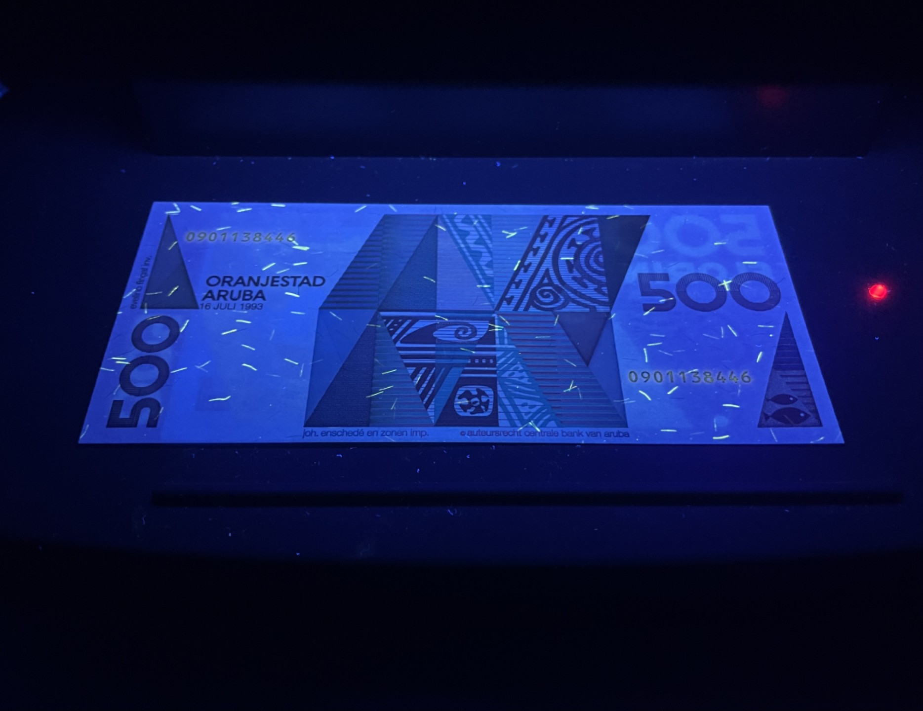 新纪元！【Blue Auction】✨世界纸币精拍第201期【精】    【初版】阿鲁巴 1993年500弗罗林 大鱼 全新UNC