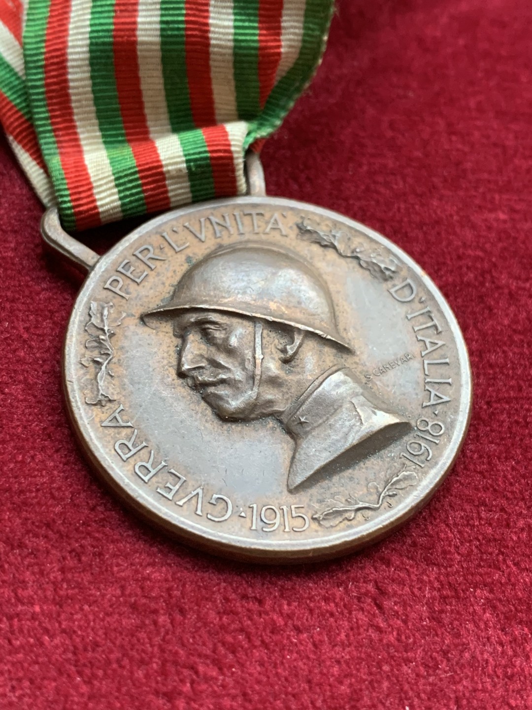 《竞宝斋》第73场-本周日，周一2场连拍（全场不限金额包邮） 意大利一战 意奥战争1915-18年 铜制勋章