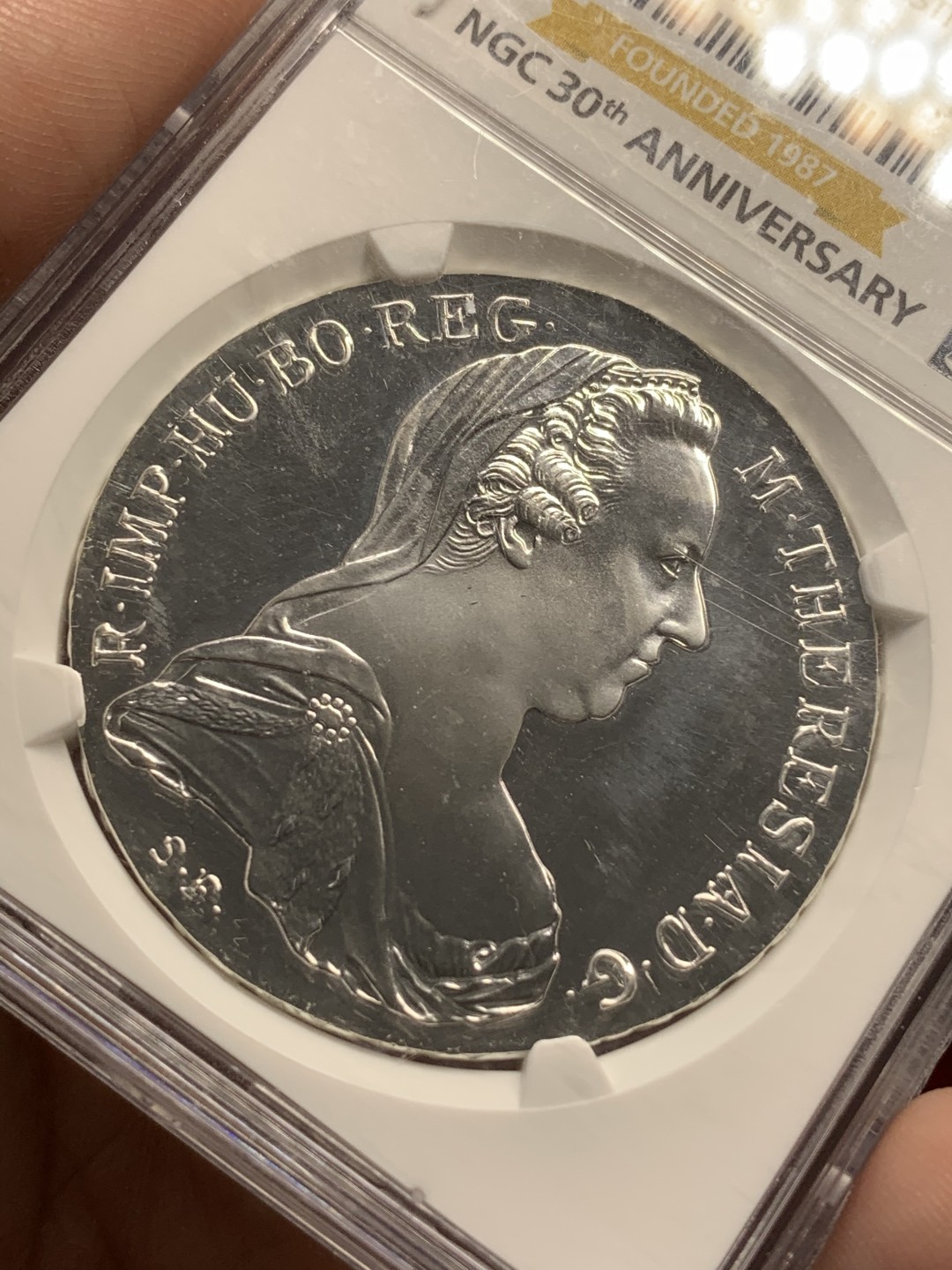 《竞宝斋》第73场-本周日，周一2场连拍（全场不限金额包邮） NGC-PF69CAM 奥匈帝国 1780后铸大奶妈 银币 冠军分