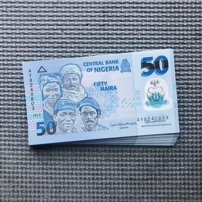 28TH￥￥尼日利亚2022年10-20-50奈拉Polymer塑料钞 新年份