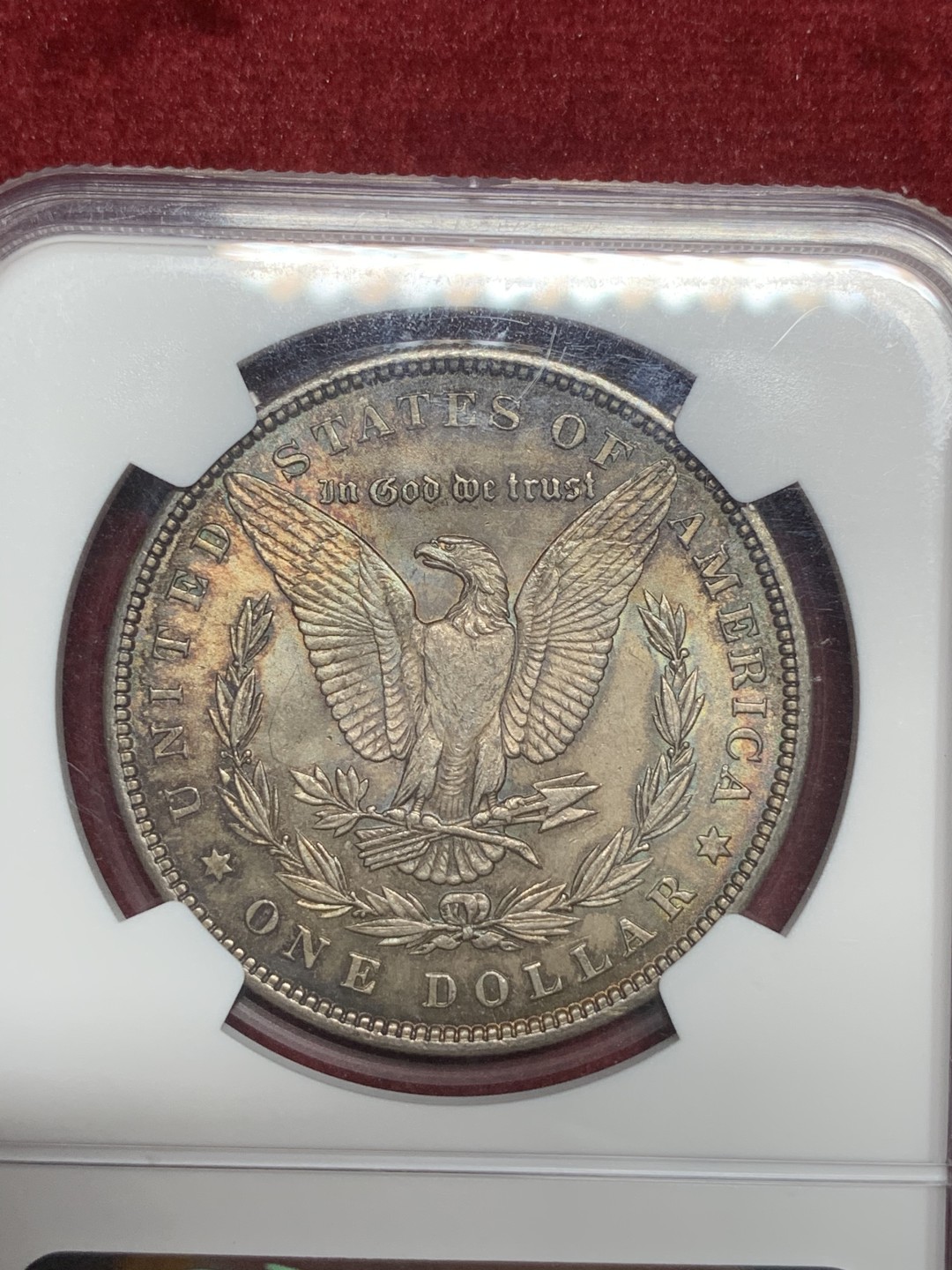 《竞宝斋》第73场-本周日，周一2场连拍（全场不限金额包邮） NGC-MS63 美国 1886年 摩根 银币 黑包浆