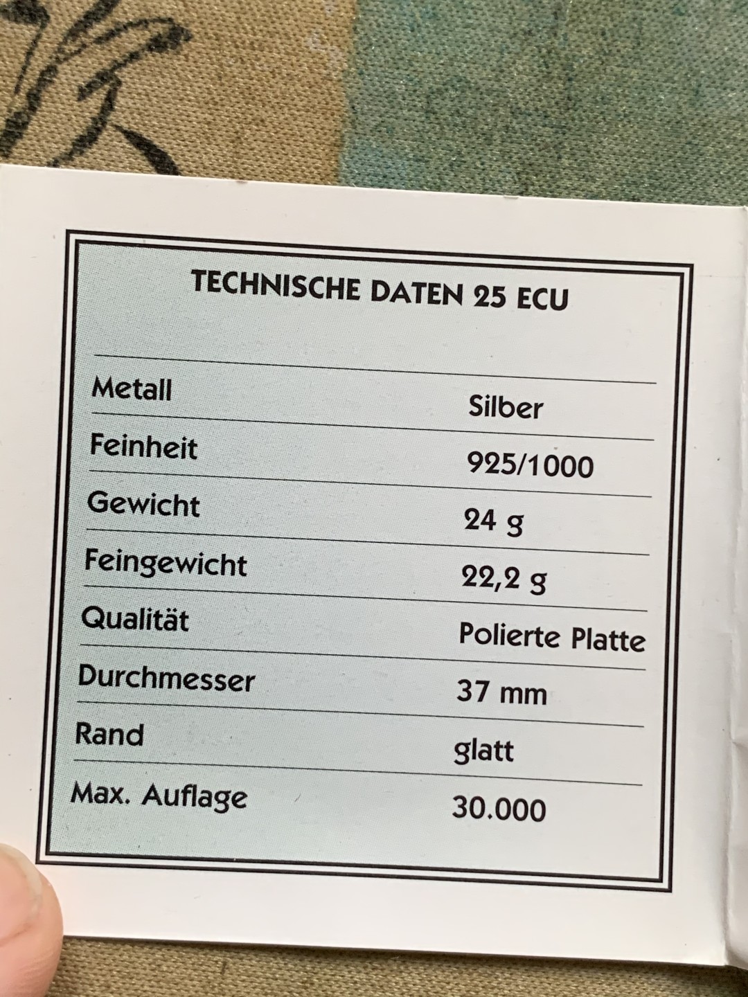《竞宝斋》第73场-本周日，周一2场连拍（全场不限金额包邮） 原盒证书 奥地利1997年 两百周年纪念弗朗茨·舒伯特 25ECU精制大银币 22克