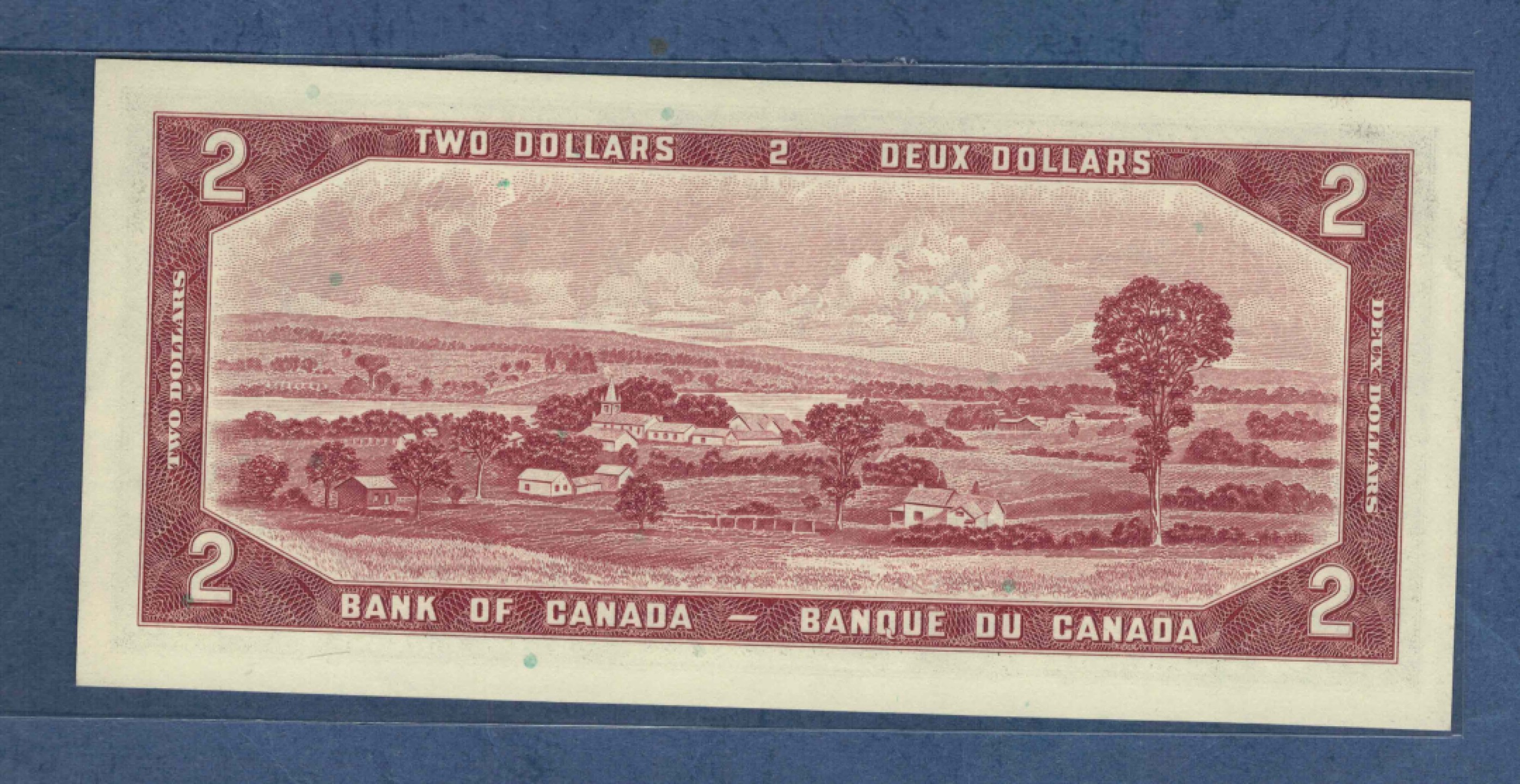 加拿大1954年版(1972年至1973年)2元 签名如图 P-76c 实物图 UNC