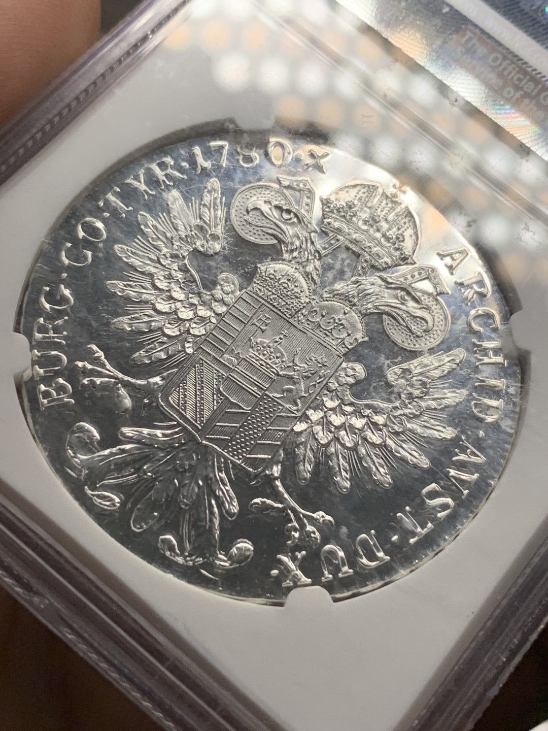 《竞宝斋》第73场-本周日，周一2场连拍（全场不限金额包邮） NGC-PF69CAM 奥匈帝国 1780后铸大奶妈 银币 冠军分