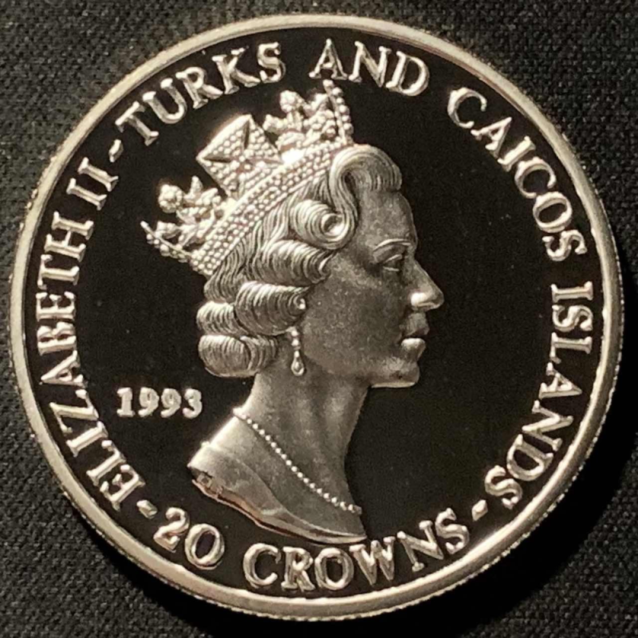 紫瑗钱币——第207期拍卖 特克斯与凯恩斯 1993年 美国世界杯 20克朗 31.1克 0.999银 精制