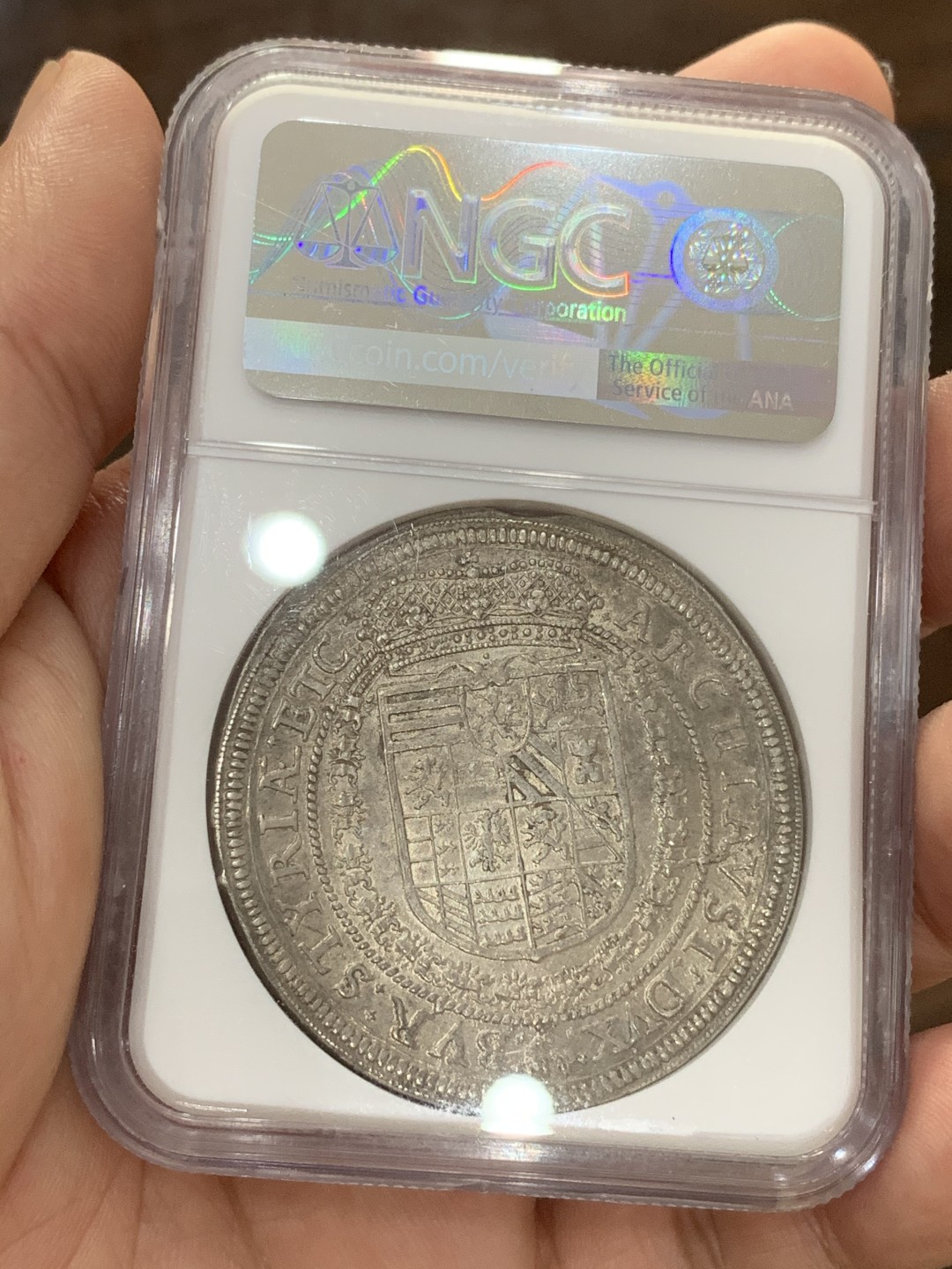 《竞宝斋》第73场-本周日，周一2场连拍（全场不限金额包邮） NGC-MS62 神圣罗马帝国 1625年 斐迪南二世 大泰勒银币 格拉茨厂出品 全深打 状态出色 一步到位的藏品