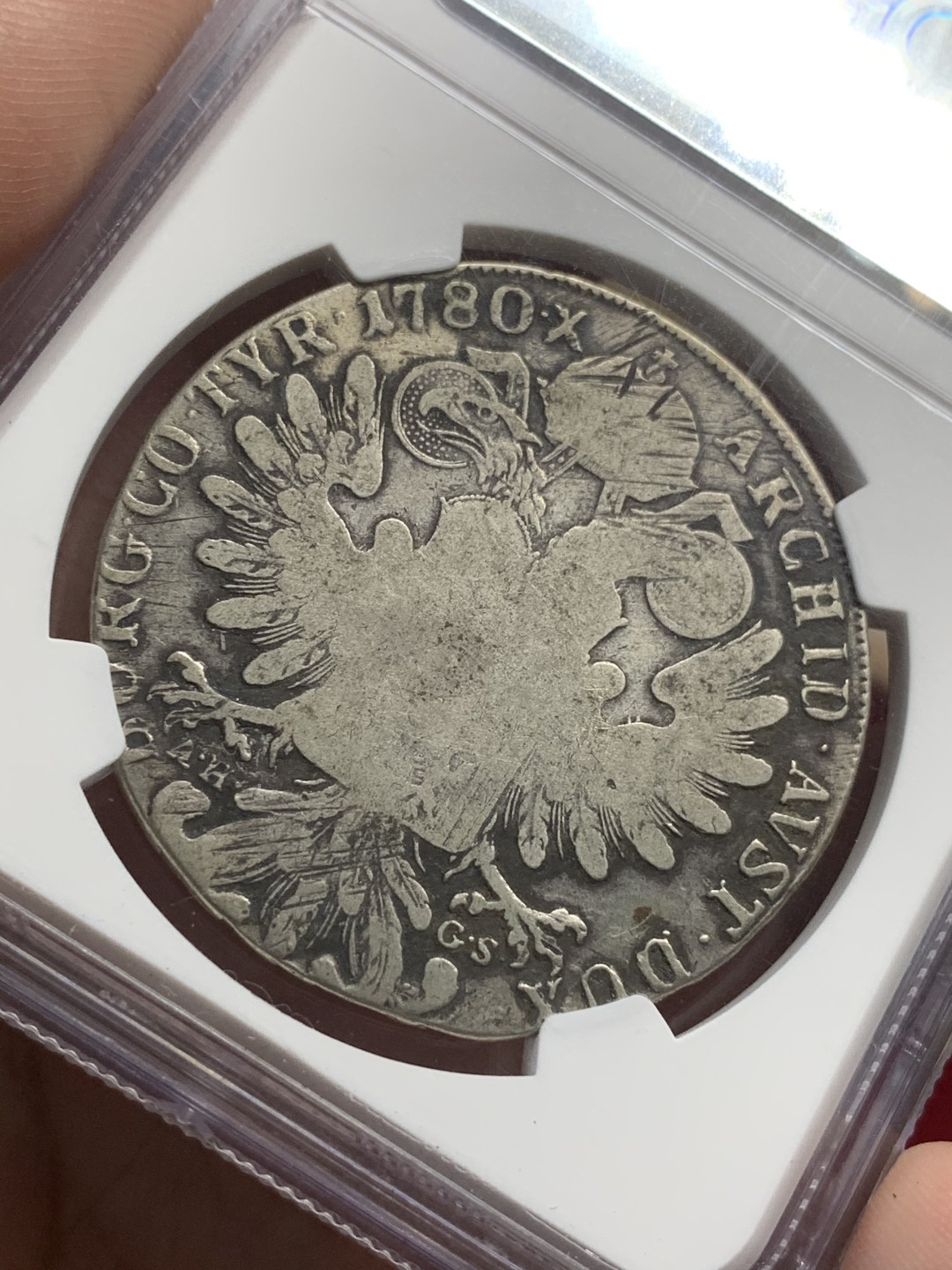 《竞宝斋》第73场-本周日，周一2场连拍（全场不限金额包邮） NGC 1780年特兰西瓦尼亚AH-GS原铸大奶妈泰勒银币 