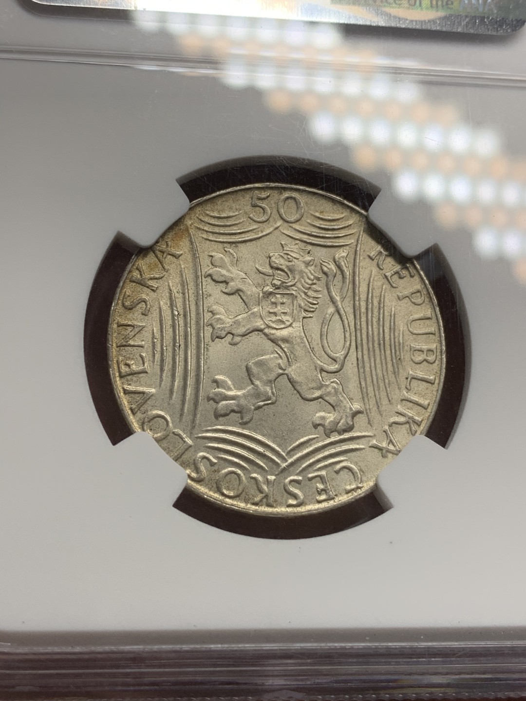 《竞宝斋》第73场-本周日，周一2场连拍（全场不限金额包邮） NGC-MS63 1949年 捷克斯洛伐克 斯大林诞辰70周年纪念银币