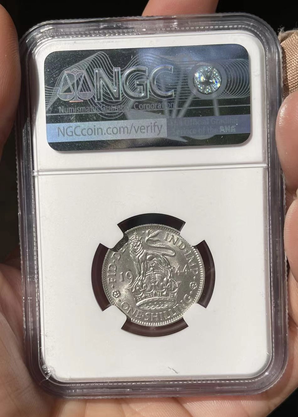 【麦克币章收藏】拍卖第二期 英国1944年1先令银币，英格兰版本，品相漂亮