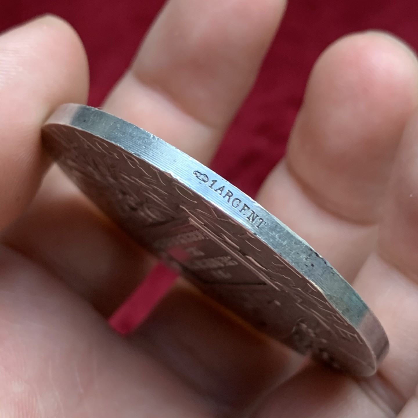 《竞宝斋》第73场-本周日，周一2场连拍（全场不限金额包邮） 法国1913年 播种女神 高浮雕 大银章 64.5可