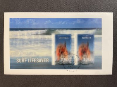 【第19期】莲池国际邮品拍卖 - 【澳大利亚】2007 冲浪救生员年 3D小全张首日封