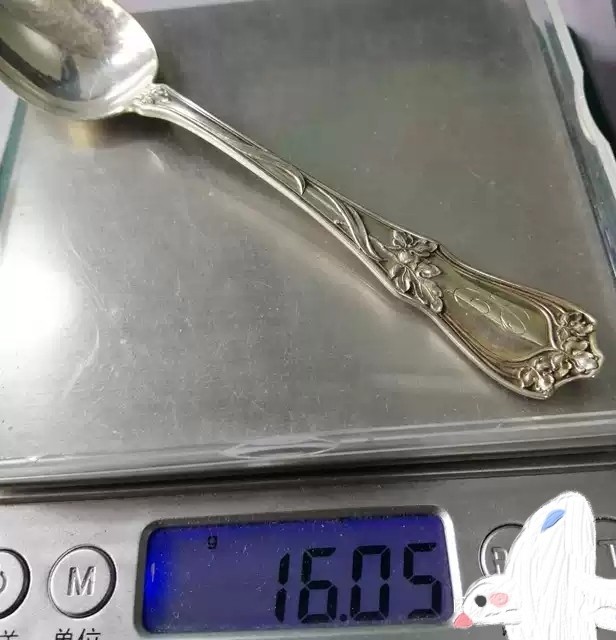 gush小明220713 1910欧美古董花卉艺术银勺