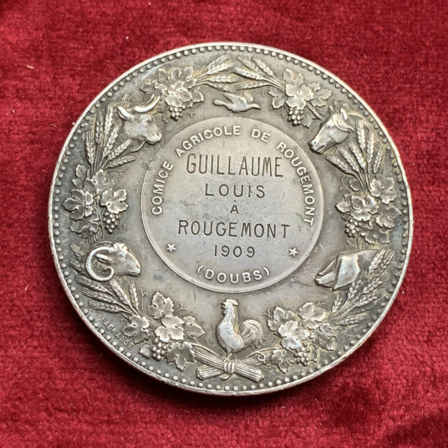 《竞宝斋》第73场-本周日，周一2场连拍（全场不限金额包邮） 法国1909年播种女神大银章 40克