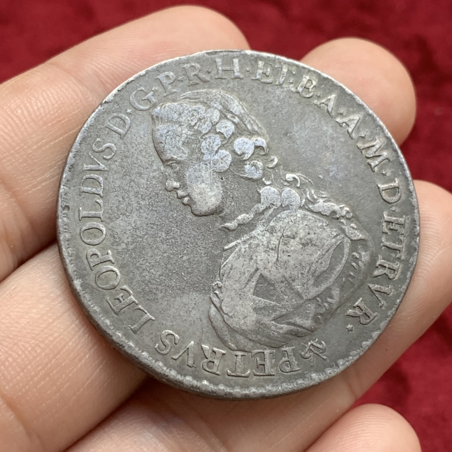 《竞宝斋》第73场-本周日，周一2场连拍（全场不限金额包邮） 意大利1767年 托斯卡纳 彼得罗·莱奥波尔多一世 1F大银币 只有2个年份，书价高 917银 27.4克