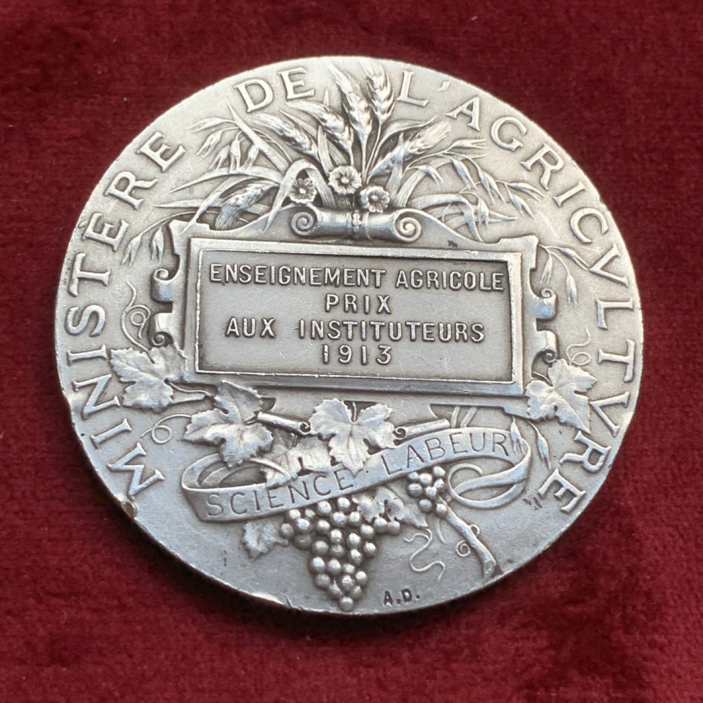 《竞宝斋》第73场-本周日，周一2场连拍（全场不限金额包邮） 法国1913年 播种女神 高浮雕 大银章 64.5可