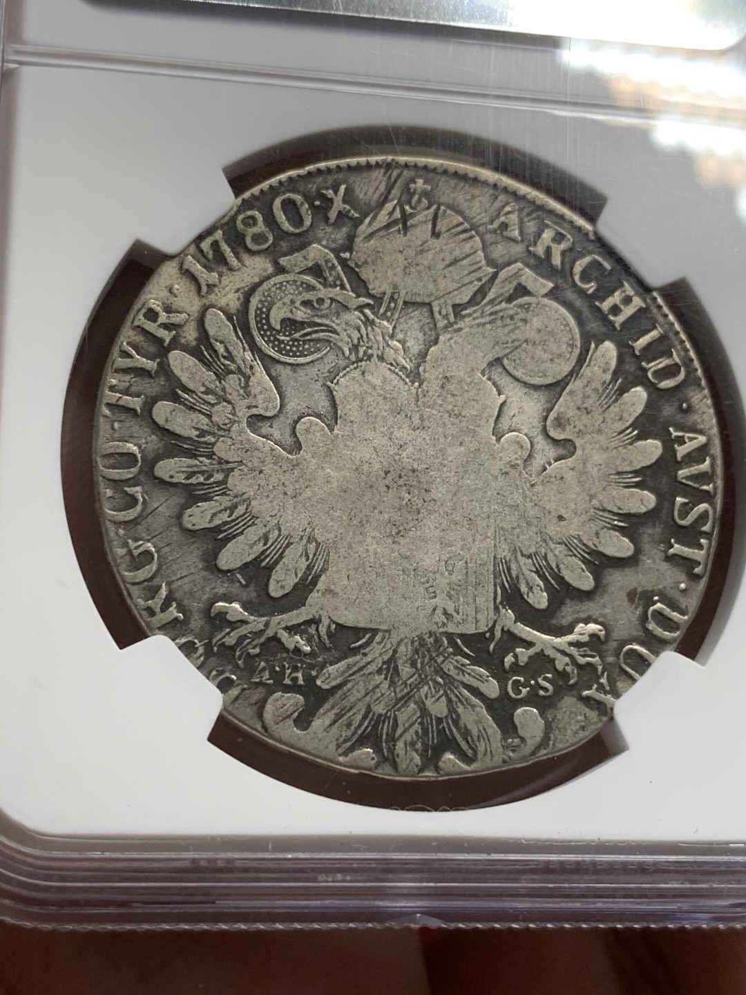 《竞宝斋》第73场-本周日，周一2场连拍（全场不限金额包邮） NGC 1780年特兰西瓦尼亚AH-GS原铸大奶妈泰勒银币 