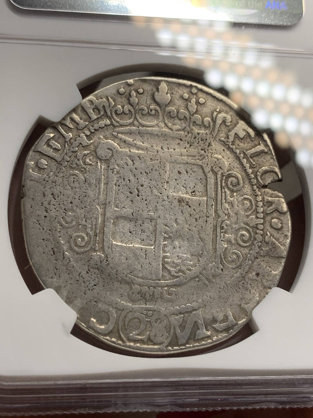 《竞宝斋》第73场-本周日，周一2场连拍（全场不限金额包邮） NGC 德国 埃姆登自由市 1637-53年 28斯迪佛银币（等于2/3泰勒）