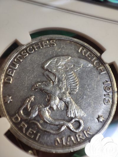 gush小明220713 普鲁士1913胜利3马克银币