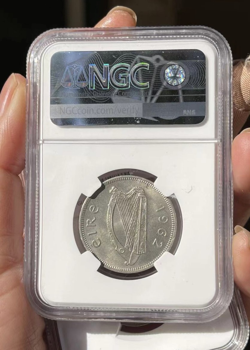 【麦克币章收藏】拍卖第二期 爱尔兰自由邦2先令，NGC评级，漂亮的三文鱼