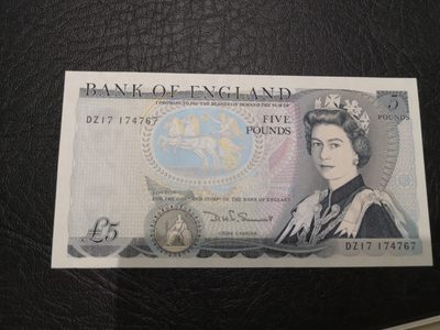 《外钞收藏家》第一百八十八期 - 英国D序列5镑 全新 荧光有点小瑕疵