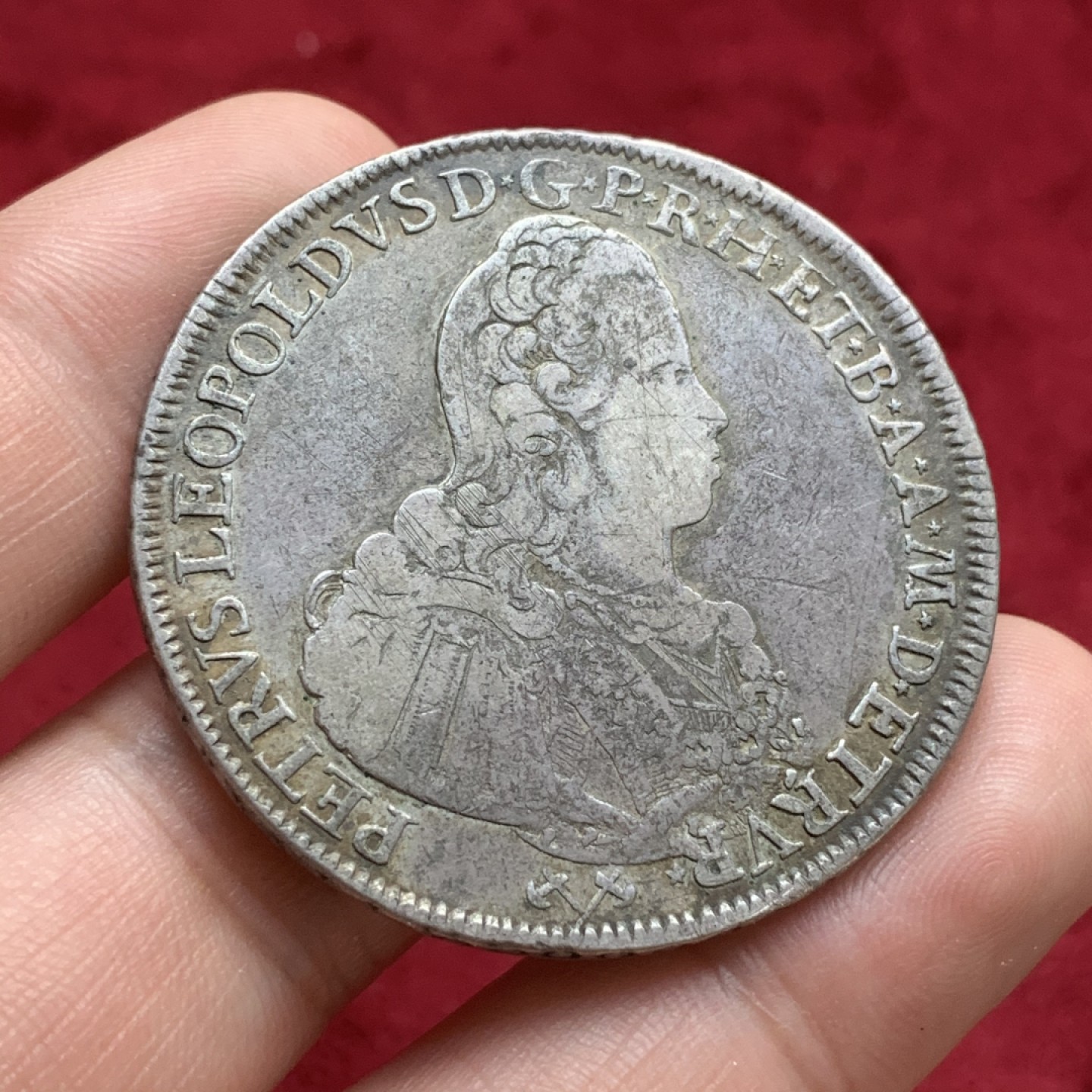 《竞宝斋》第73场-本周日，周一2场连拍（全场不限金额包邮） 意大利1769年 托斯卡纳 彼得罗·莱奥波尔多一世 1F大银币 917银 27.4克