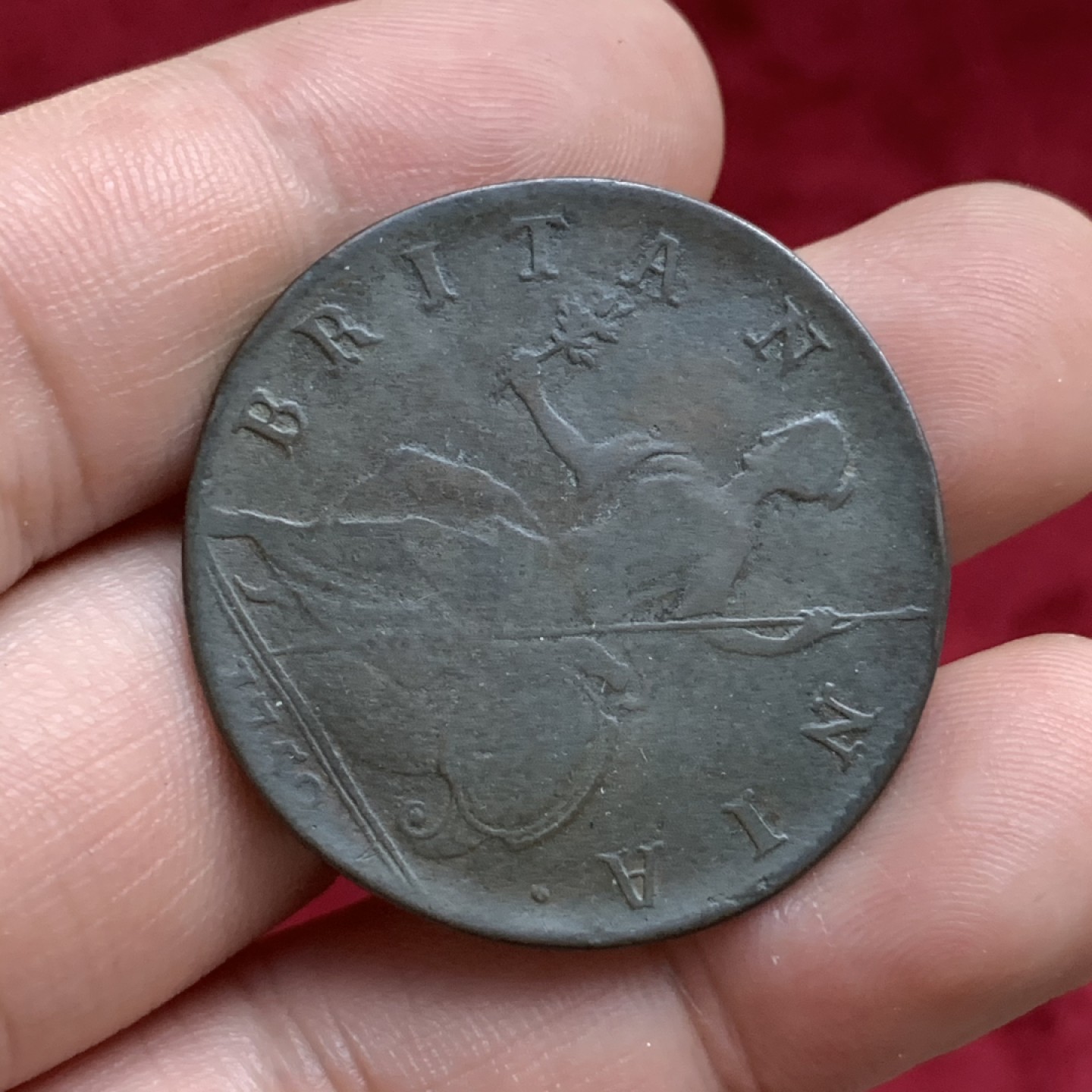 《竞宝斋》第73场-本周日，周一2场连拍（全场不限金额包邮） 英国1750年乔治二世1便士美品 英系早期难觅裸币品种