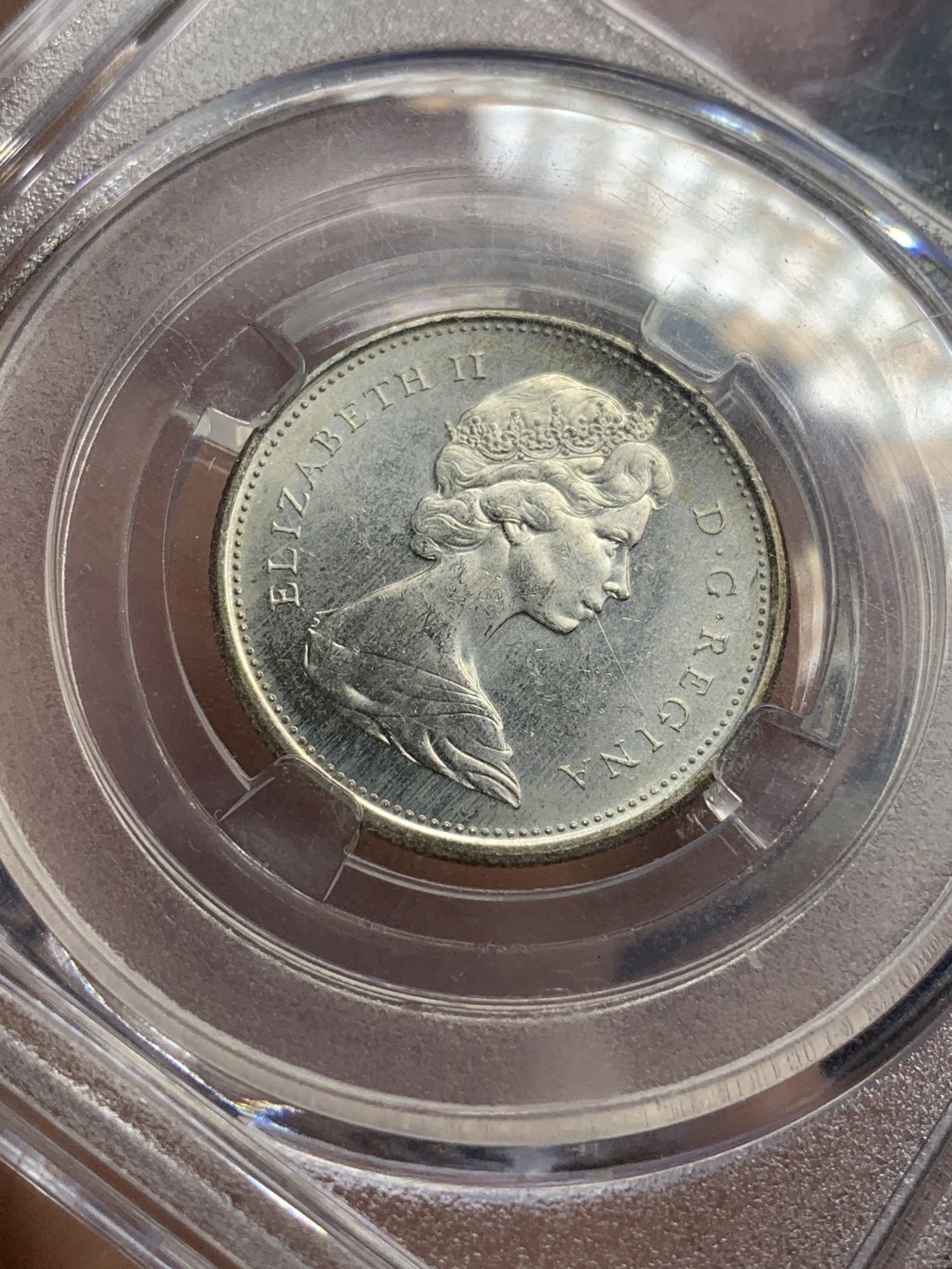 《竞宝斋》第73场-本周日，周一2场连拍（全场不限金额包邮） 1968年 加拿大 25分 麋鹿 银币 BU状态