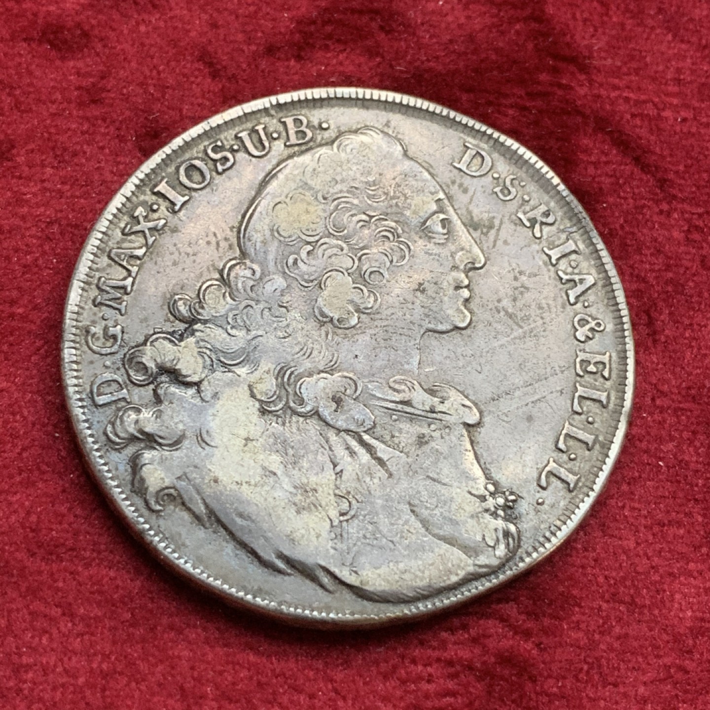 《竞宝斋》第73场-本周日，周一2场连拍（全场不限金额包邮） 德国巴伐利亚1763年圣母抱婴大泰勒银币 原味老包浆