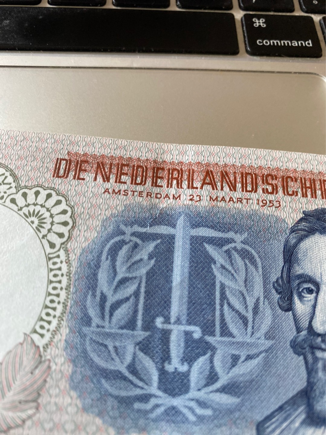 收藏联盟Quantum Auction 第175期拍卖 1953年荷兰10盾 法学家格劳秀斯 品相AU